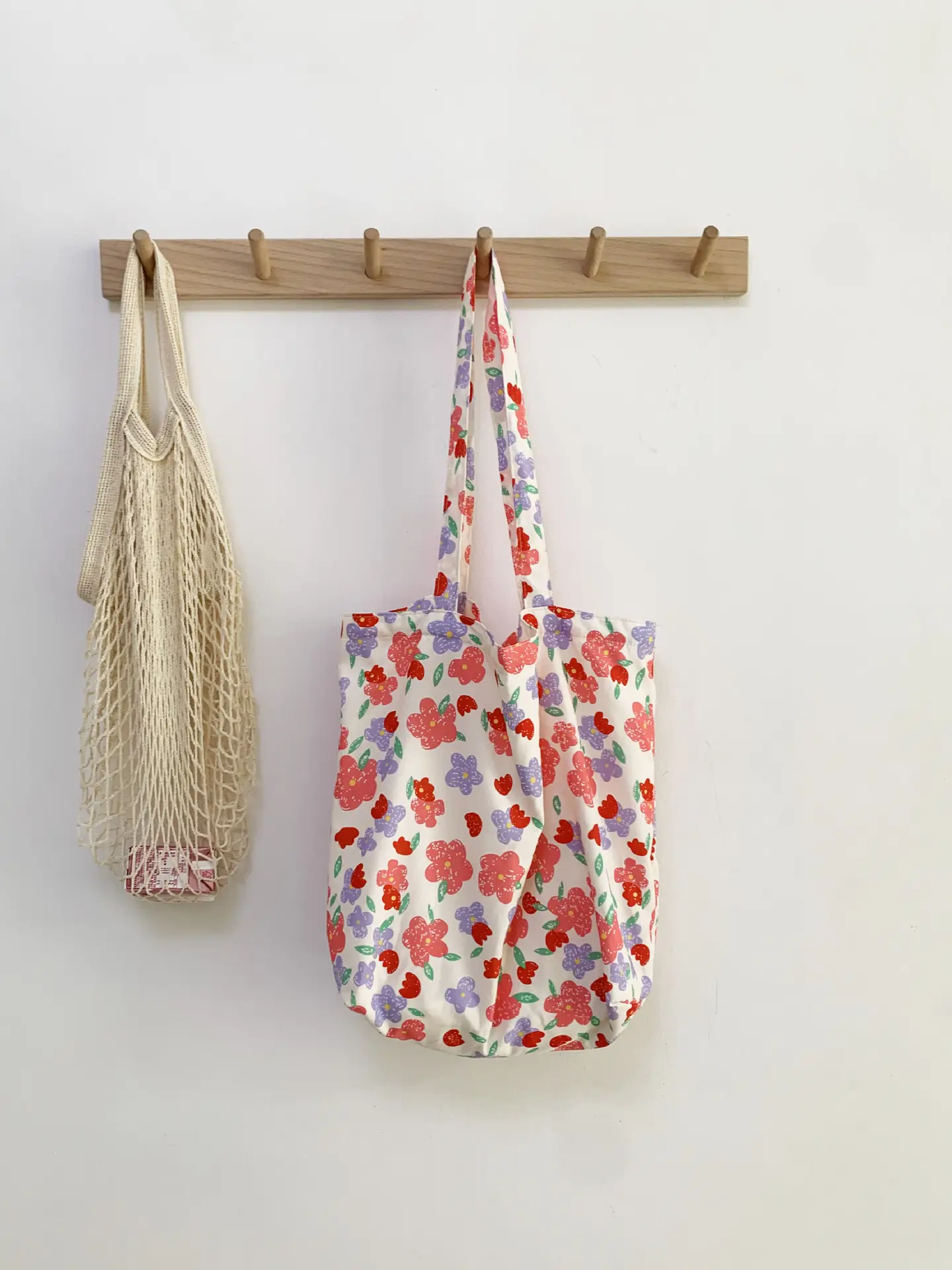 Retro Floral Canvas Bag for Women Travel Beach Shopping - Image 7