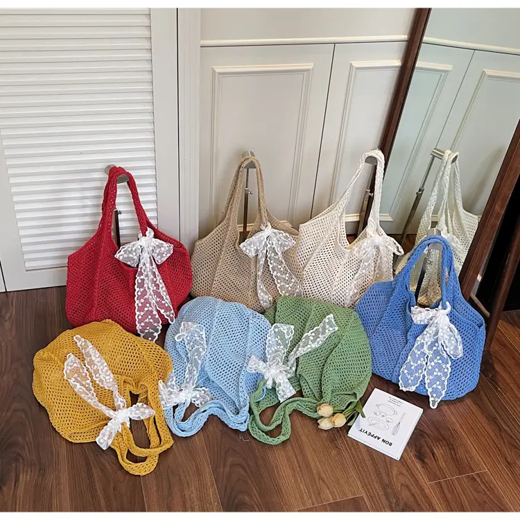Knitted Woven Beach Bag Large Capacity Summer Seaside — feature 17