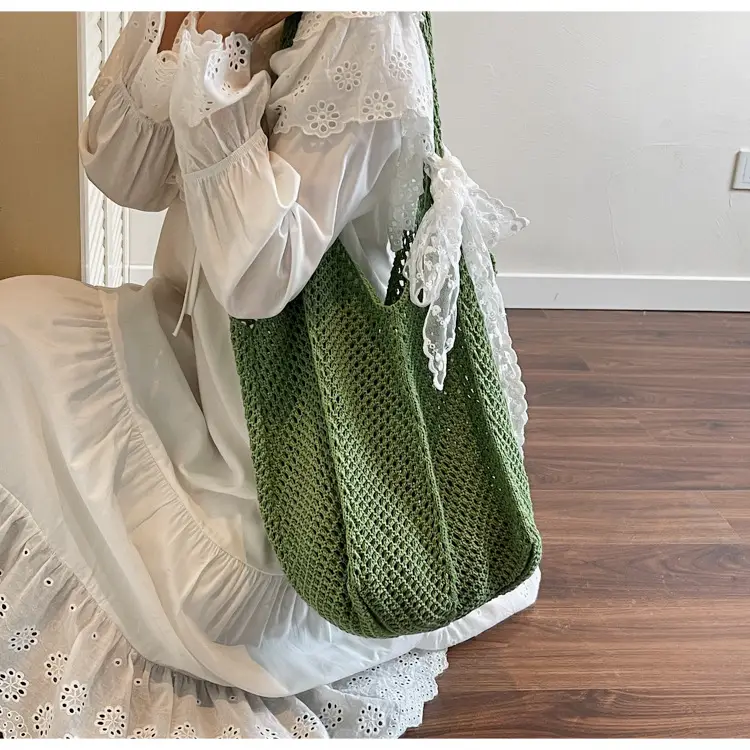Knitted Woven Beach Bag Large Capacity Summer Seaside — feature 22