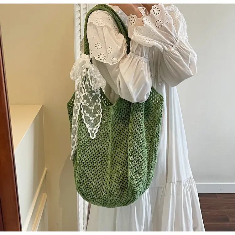 Knitted Woven Beach Bag Large Capacity Summer Seaside — feature 23