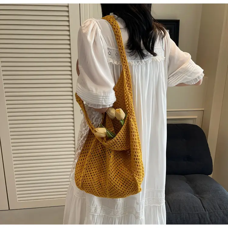 Knitted Woven Beach Bag Large Capacity Summer Seaside — feature 24