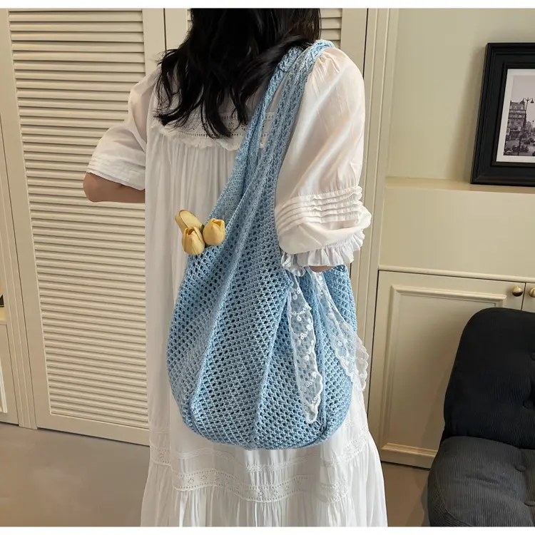 Knitted Woven Beach Bag Large Capacity Summer Seaside — feature 27