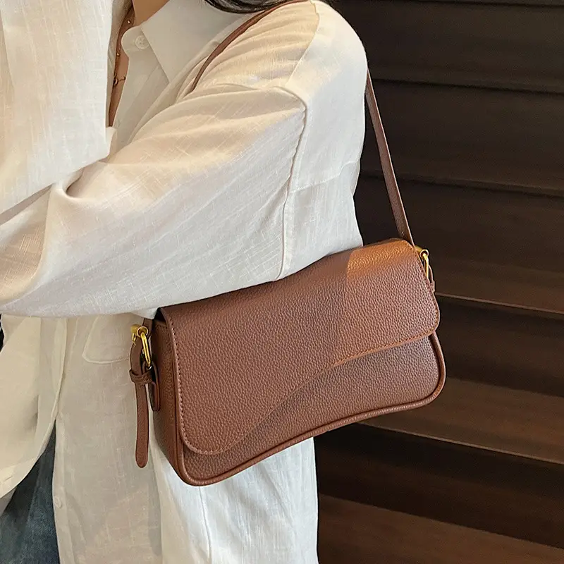 Women's Textured Lychee Shoulder Bag Cream 2026