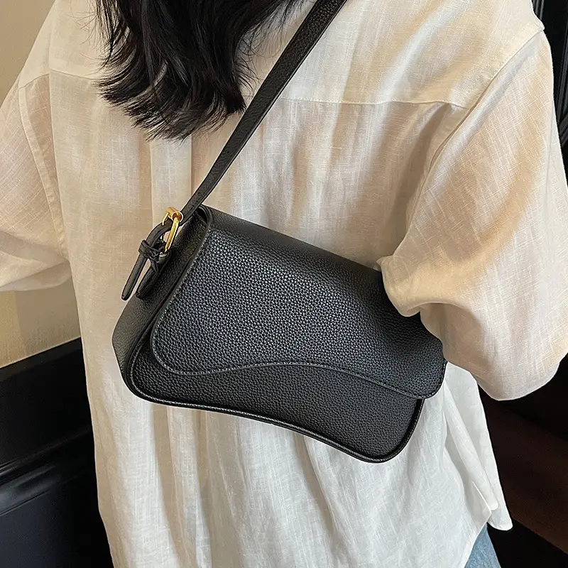 Women's Textured Lychee Shoulder Bag Cream 2026