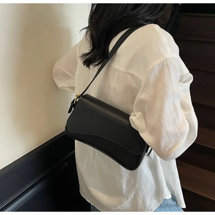 Women's Textured Lychee Shoulder Bag Cream 2026 — feature 28
