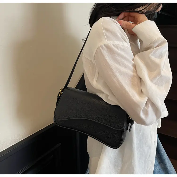 Women's Textured Lychee Shoulder Bag Cream 2026 — feature 29