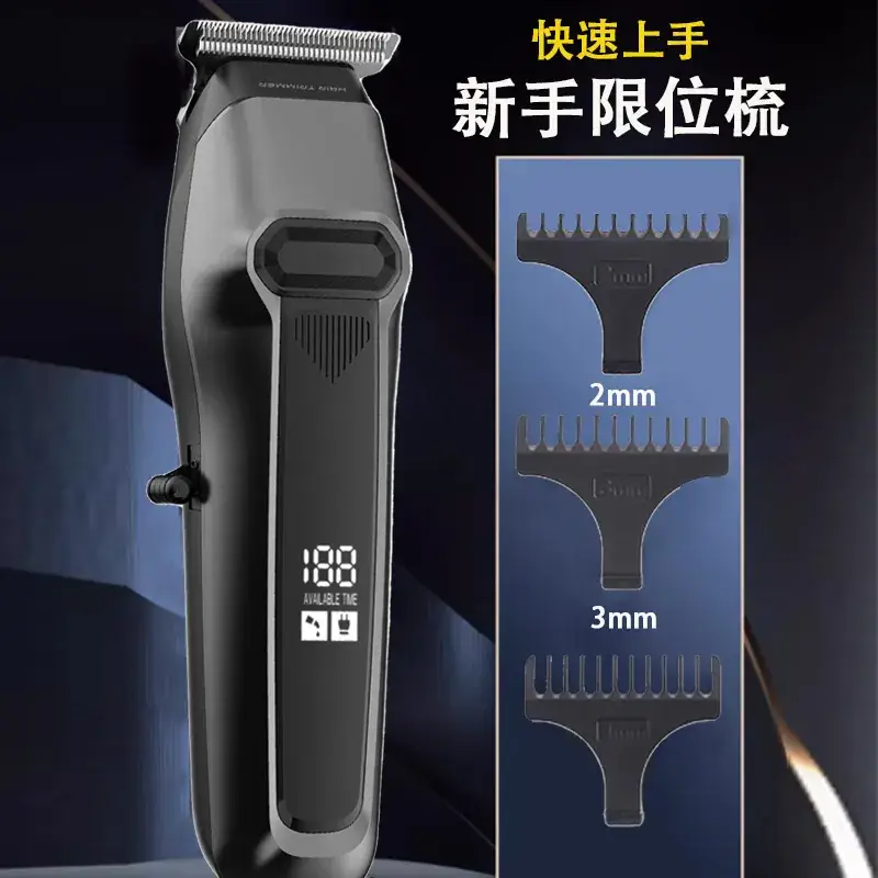 Professional Electric Hair Clipper with 5 Attachments - Image 4