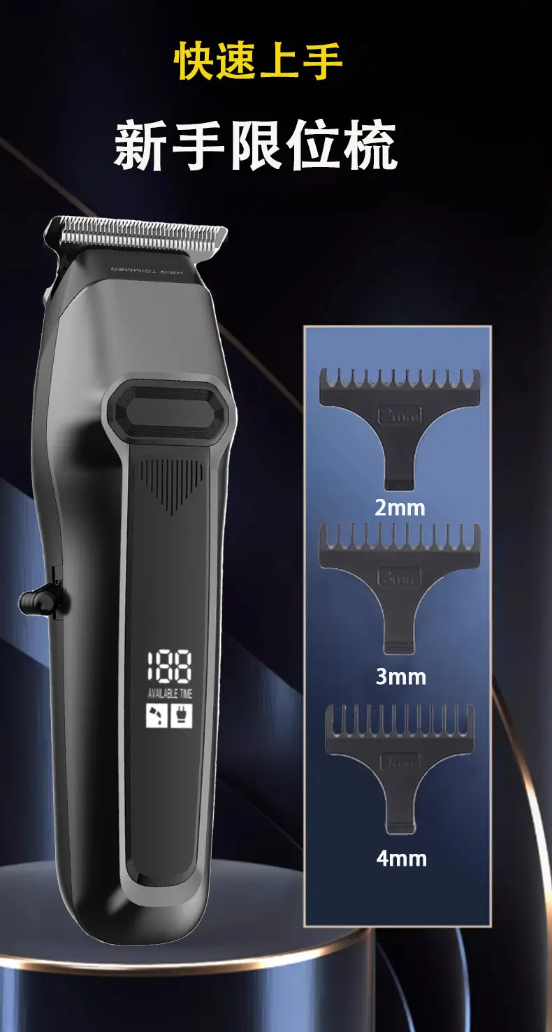 Professional Electric Hair Clipper with 5 Attachments — feature 11