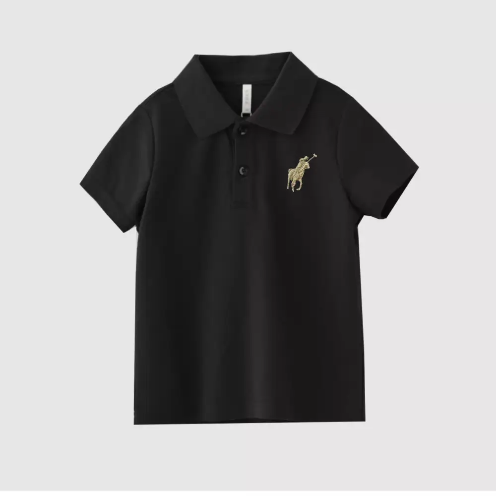 Boys Polo Shirt Navy Blue Medium Large Summer Breathable — feature 10