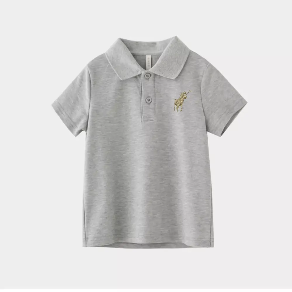 Boys Polo Shirt Navy Blue Medium Large Summer Breathable — feature 13