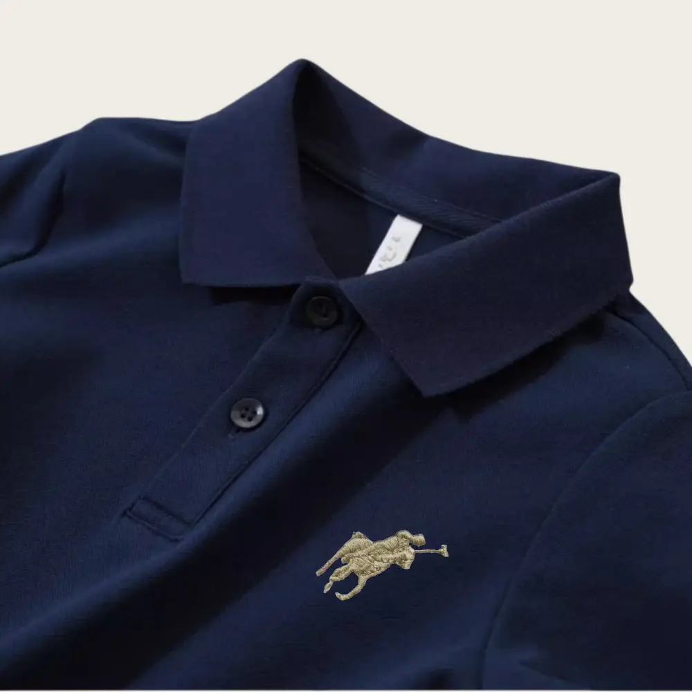 Boys Polo Shirt Navy Blue Medium Large Summer Breathable — feature 7