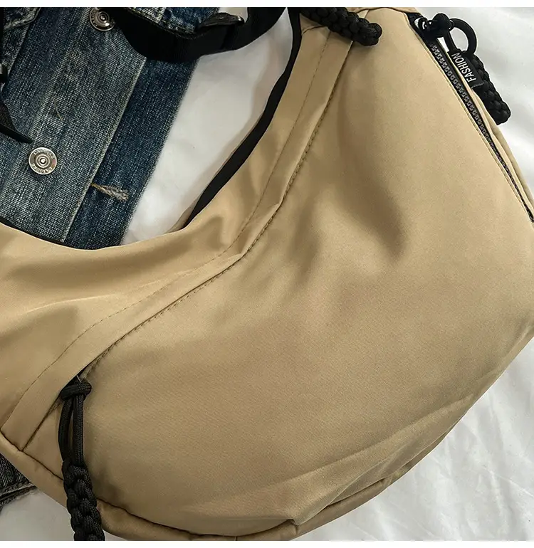 Japanese Harajuku Crossbody Bag Large Capacity Beige — feature 30