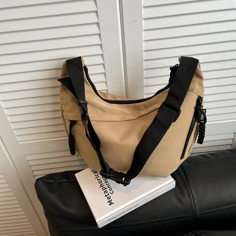 Japanese Harajuku Crossbody Bag Large Capacity Beige