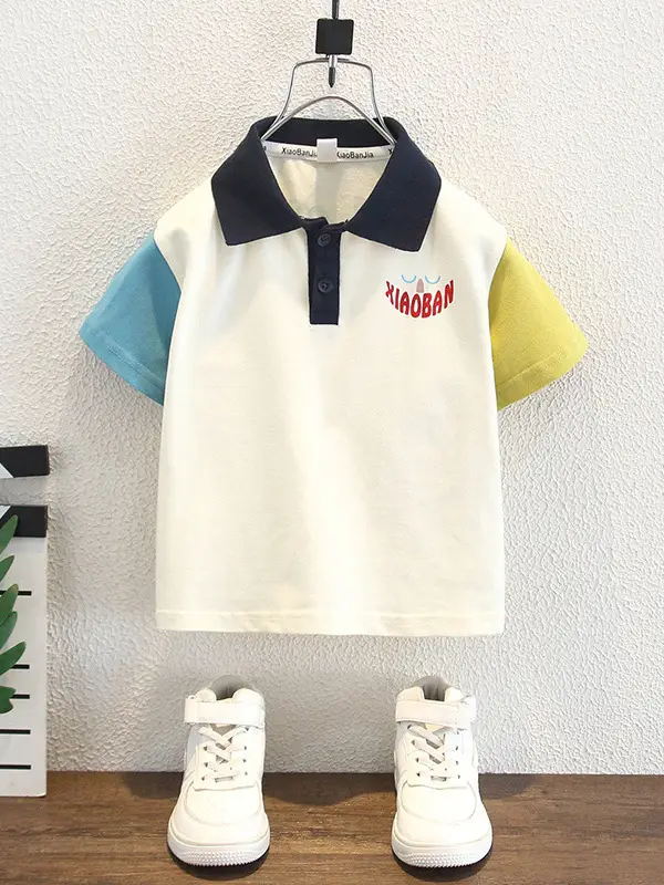 8244 Boys Korean Style Lapel Polo Shirt Top Boys Summer Clothes Thin Trendy Style - Image 6