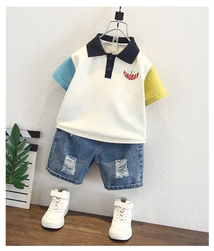 8244 Boys Korean Style Lapel Polo Shirt Top Boys Summer Clothes Thin Trendy Style — feature 7