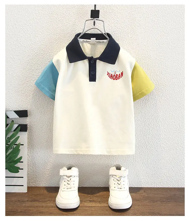 8244 Boys Korean Style Lapel Polo Shirt Top Boys Summer Clothes Thin Trendy Style — feature 9