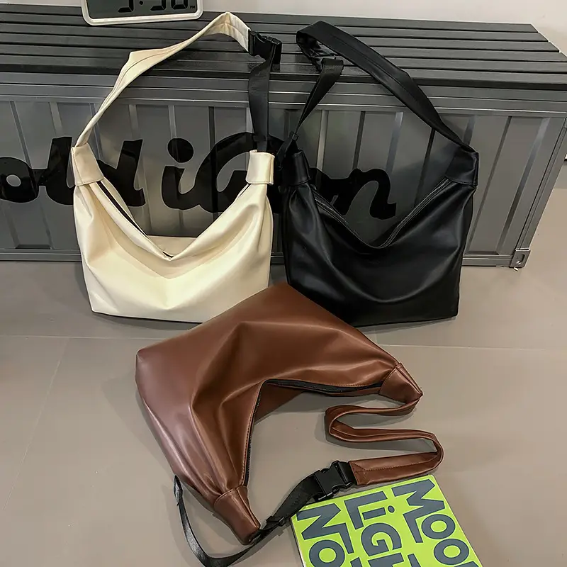 Women's Large Capacity Casual Tote Bag Brown Black - Image 7