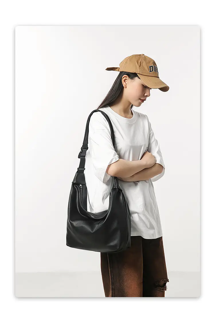Women's Large Capacity Casual Tote Bag Brown Black — feature 11