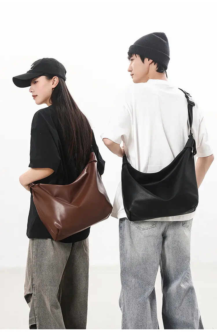 Women's Large Capacity Casual Tote Bag Brown Black — feature 19