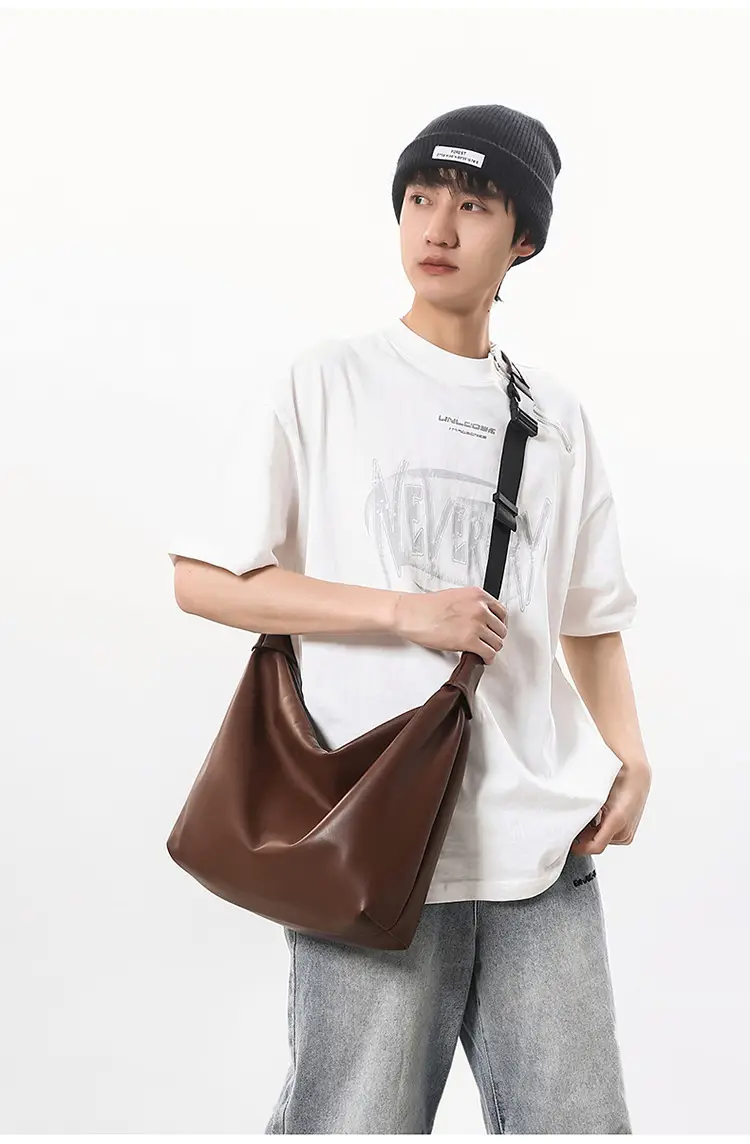 Women's Large Capacity Casual Tote Bag Brown Black — feature 23