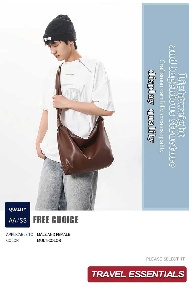 Women's Large Capacity Casual Tote Bag Brown Black — feature 3