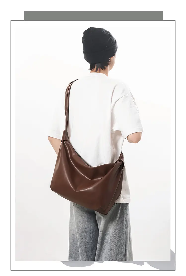 Women's Large Capacity Casual Tote Bag Brown Black — feature 6