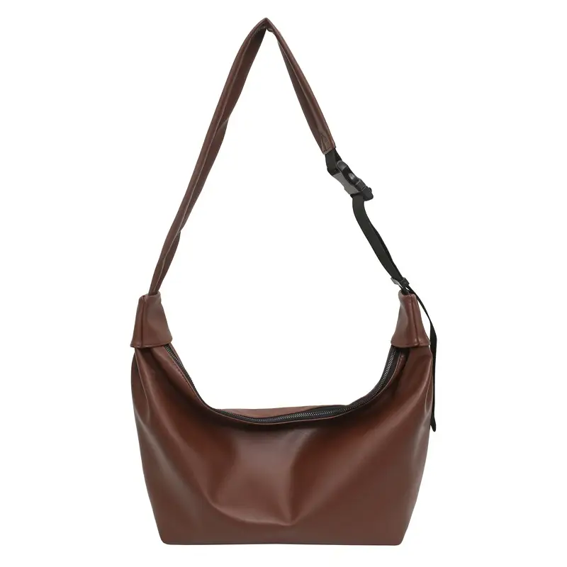 Women's Large Capacity Casual Tote Bag Brown Black - Image 3