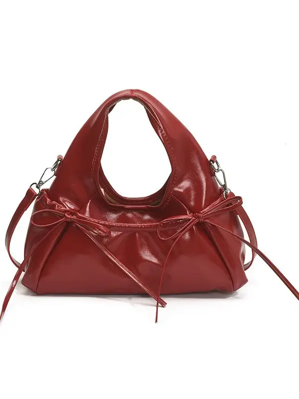 Women's Beige Bow Crossbody Tote Bag 2025 - Image 10