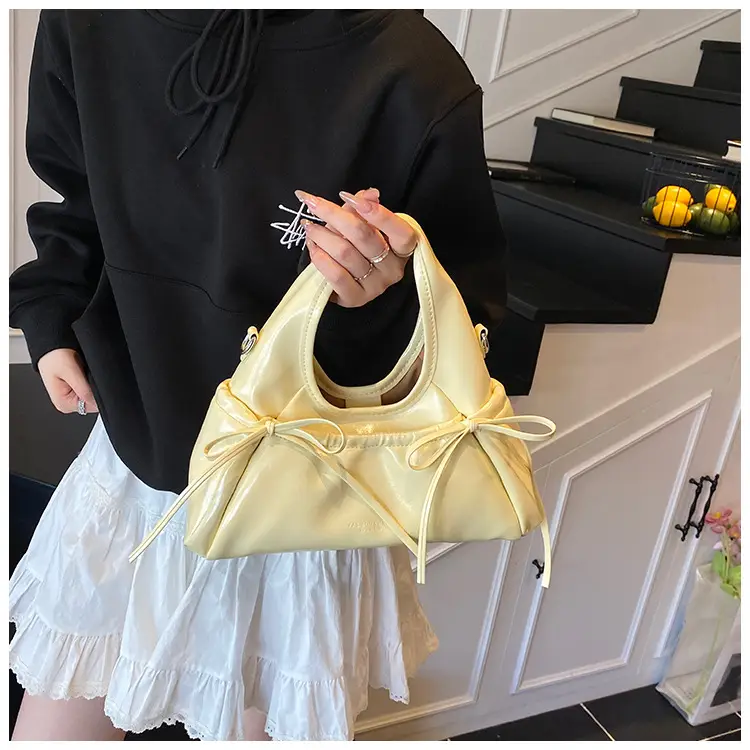 Women's Beige Bow Crossbody Tote Bag 2025 — feature 15