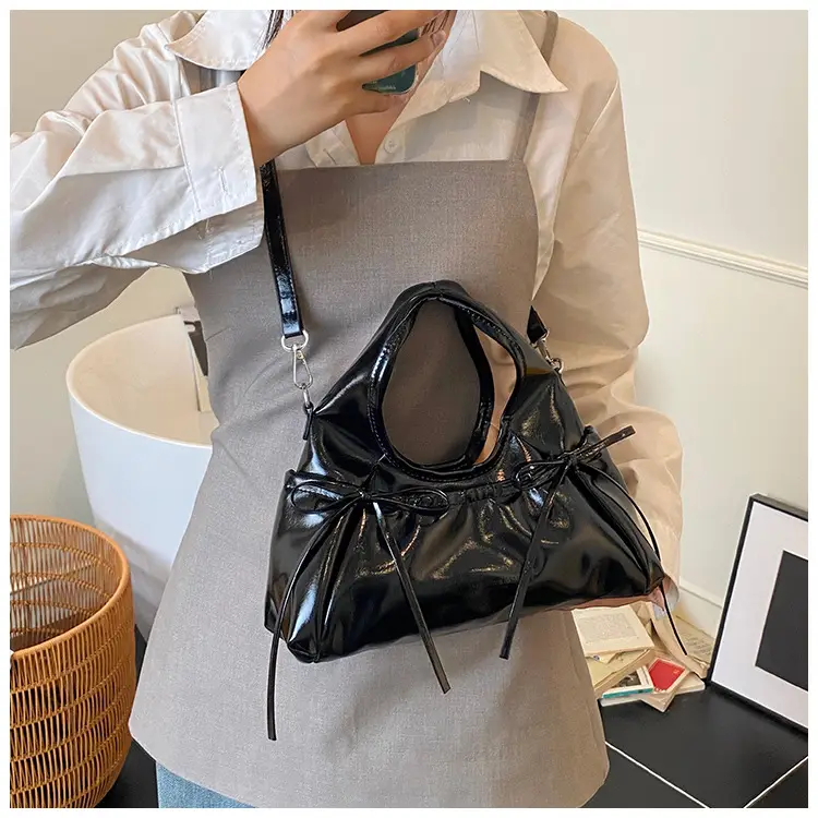 Women's Beige Bow Crossbody Tote Bag 2025 — feature 18