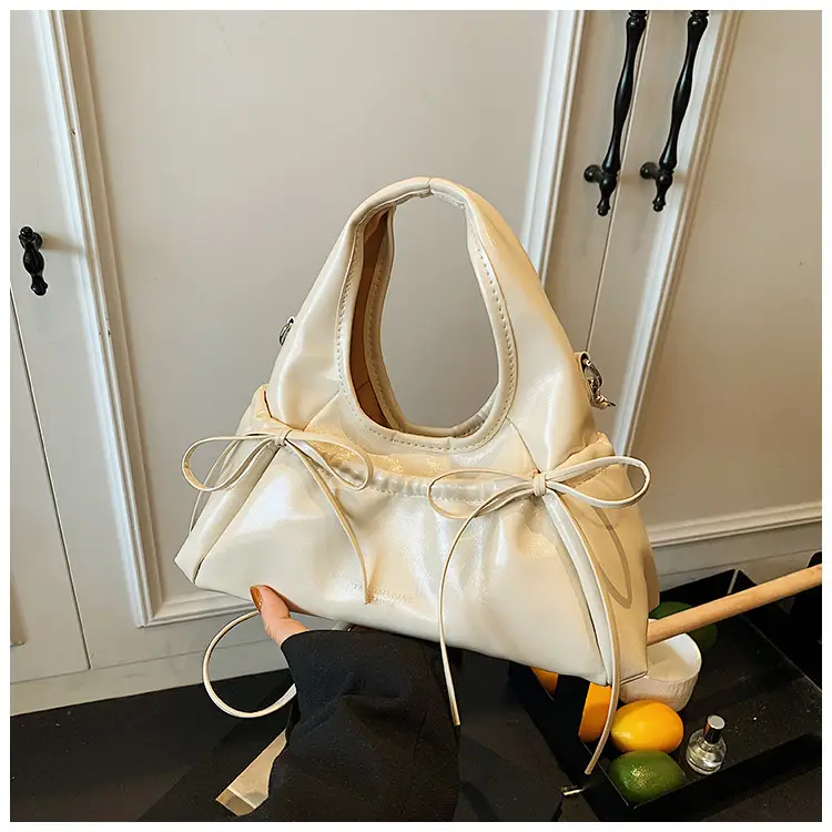 Women's Beige Bow Crossbody Tote Bag 2025 — feature 25