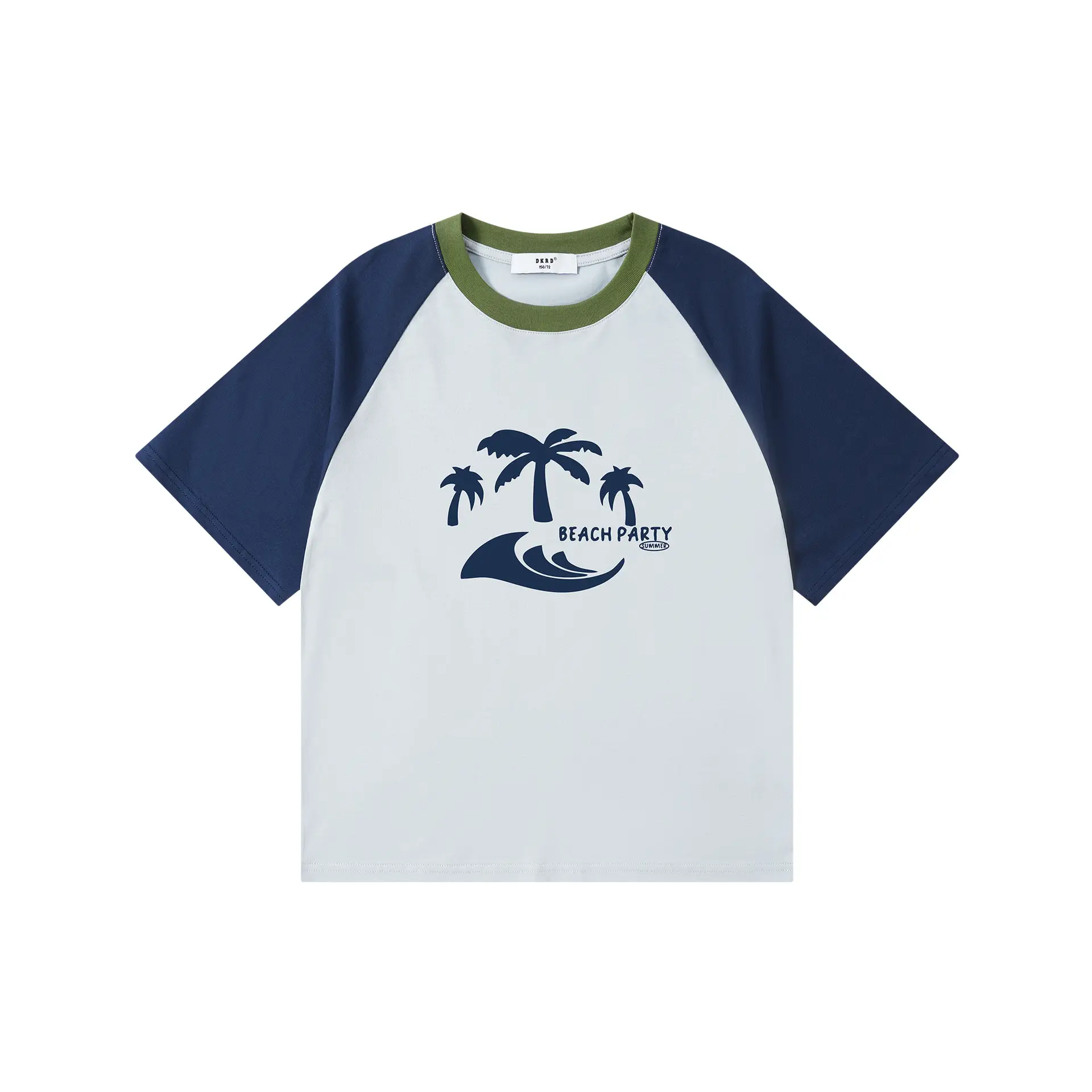 Beach Party T-Shirt Girls Boys Green Sleeve - Image 2