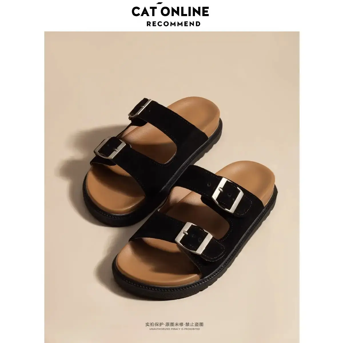 Women's Genuine Leather Birkenstock Slippers Summer Flats