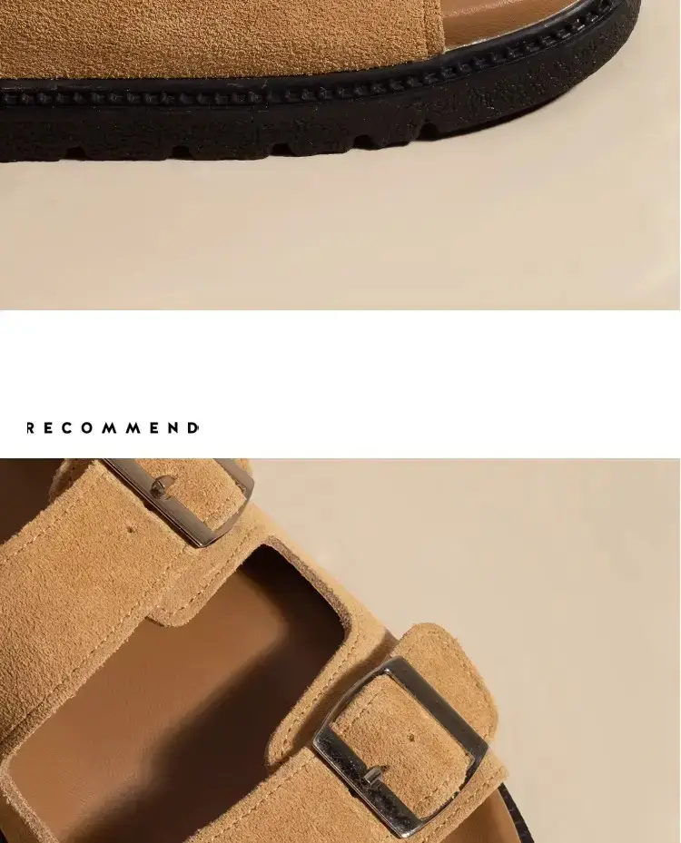 Women's Genuine Leather Birkenstock Slippers Summer Flats — feature 11