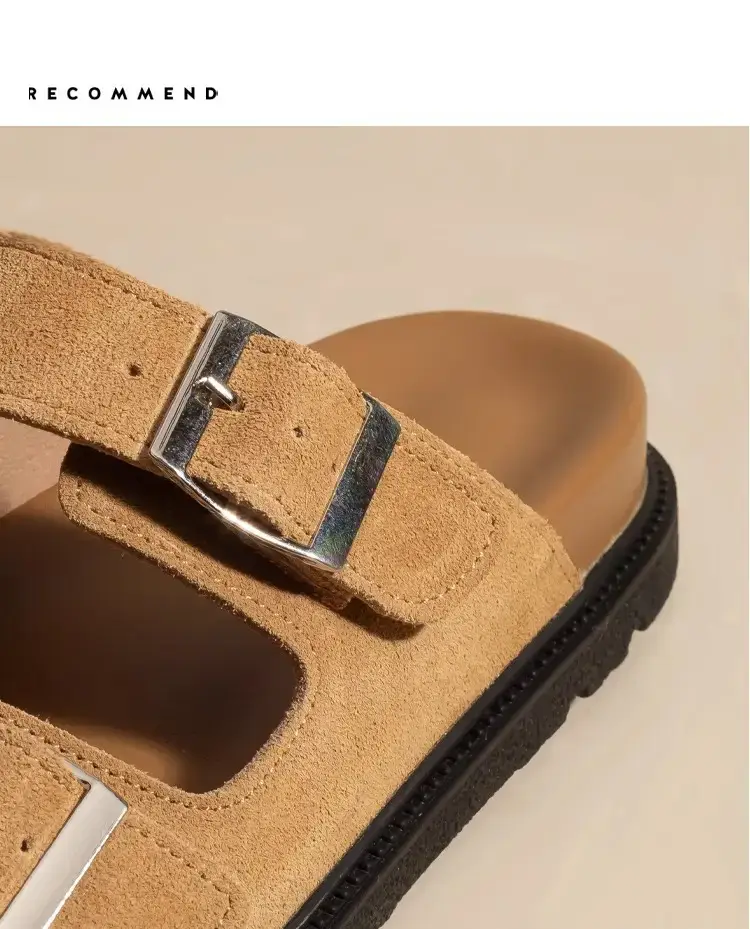 Women's Genuine Leather Birkenstock Slippers Summer Flats — feature 9