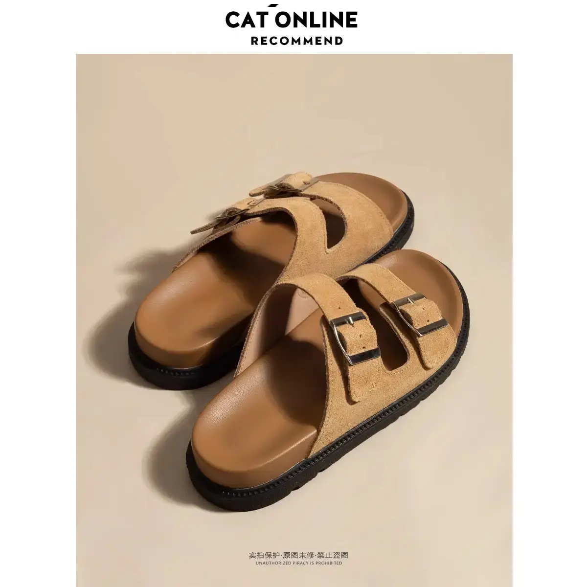 Women's Genuine Leather Birkenstock Slippers Summer Flats