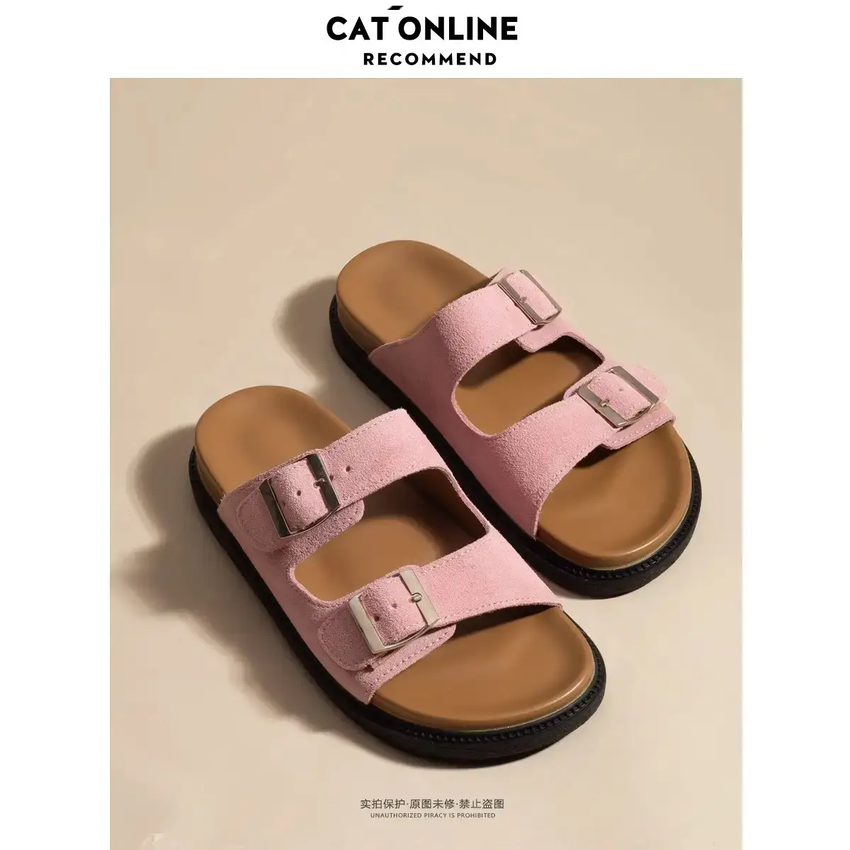 Women's Genuine Leather Birkenstock Slippers Summer Flats