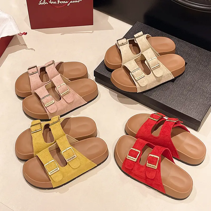 Birkenstock Sandals for Women's Summer Outer Wear 2025 New Thick-Soled Flip-Flops for Women's High-End Seaside Beach Sandals - Image 6