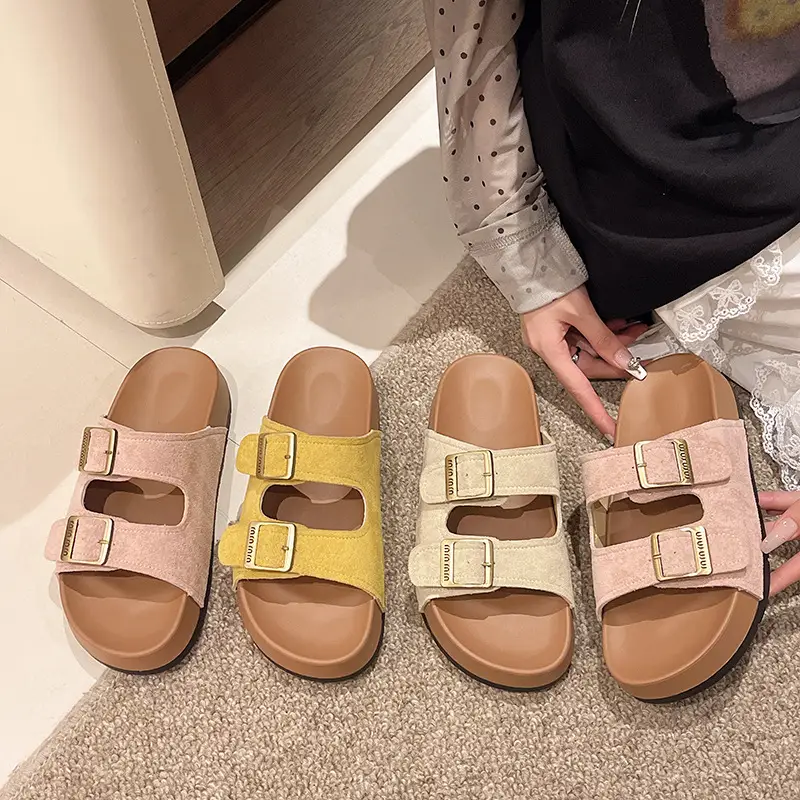 Birkenstock Sandals for Women's Summer Outer Wear 2025 New Thick-Soled Flip-Flops for Women's High-End Seaside Beach Sandals - Image 7