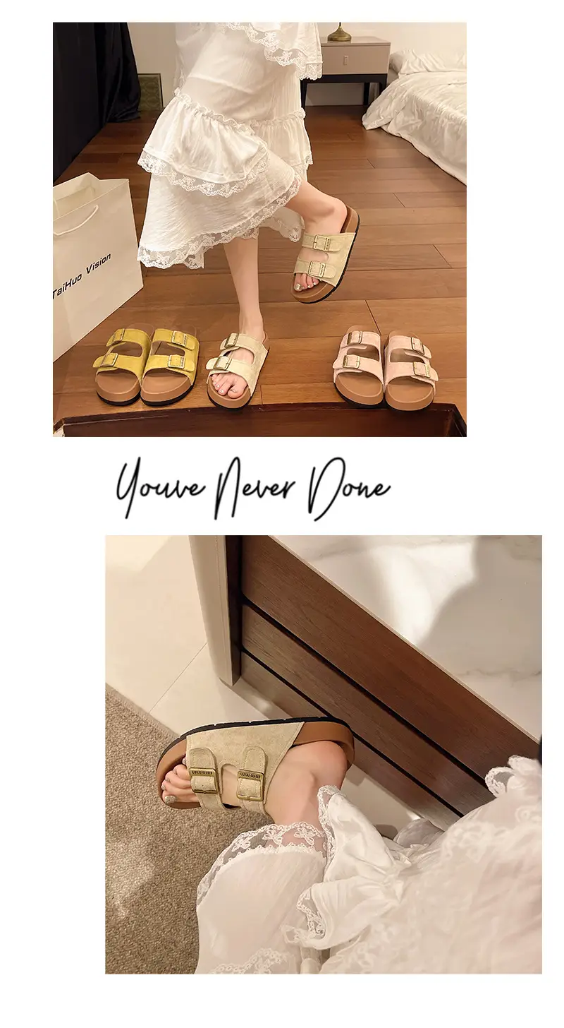 Birkenstock Sandals for Women's Summer Outer Wear 2025 New Thick-Soled Flip-Flops for Women's High-End Seaside Beach Sandals — feature 13