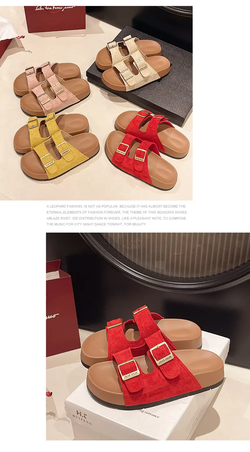 Birkenstock Sandals for Women's Summer Outer Wear 2025 New Thick-Soled Flip-Flops for Women's High-End Seaside Beach Sandals — feature 14