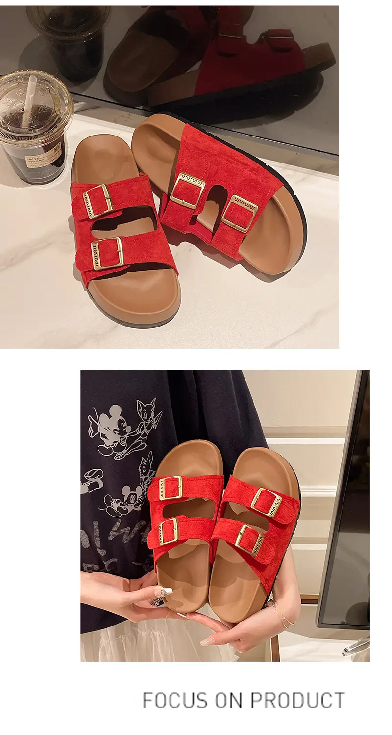 Birkenstock Sandals for Women's Summer Outer Wear 2025 New Thick-Soled Flip-Flops for Women's High-End Seaside Beach Sandals — feature 15