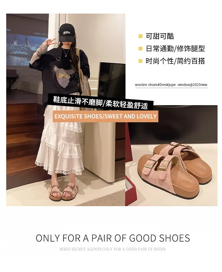 Birkenstock Sandals for Women's Summer Outer Wear 2025 New Thick-Soled Flip-Flops for Women's High-End Seaside Beach Sandals — feature 4