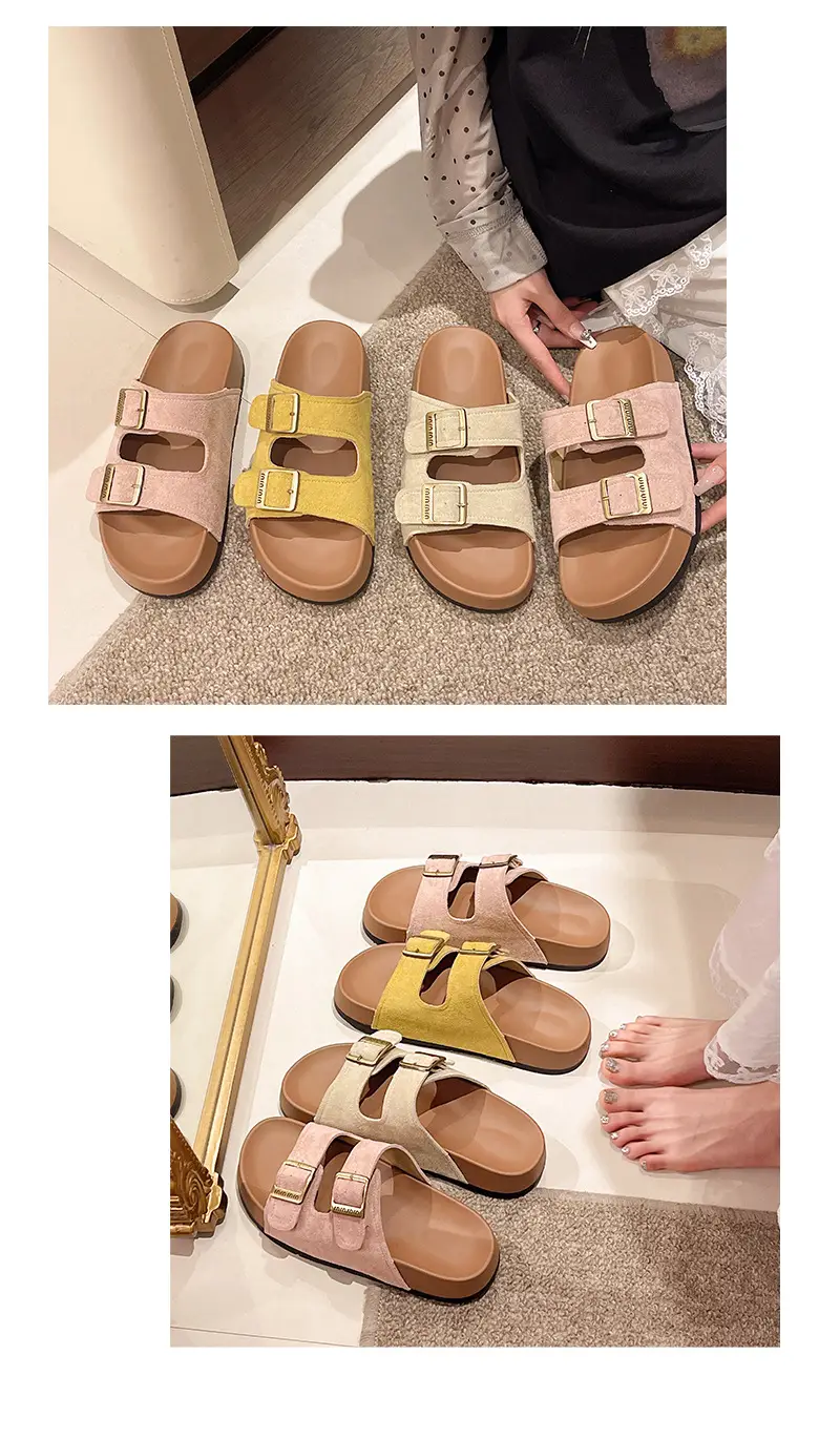 Birkenstock Sandals for Women's Summer Outer Wear 2025 New Thick-Soled Flip-Flops for Women's High-End Seaside Beach Sandals — feature 6