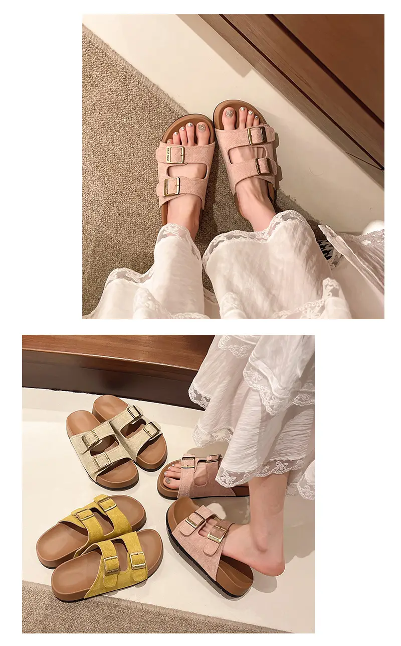 Birkenstock Sandals for Women's Summer Outer Wear 2025 New Thick-Soled Flip-Flops for Women's High-End Seaside Beach Sandals — feature 8