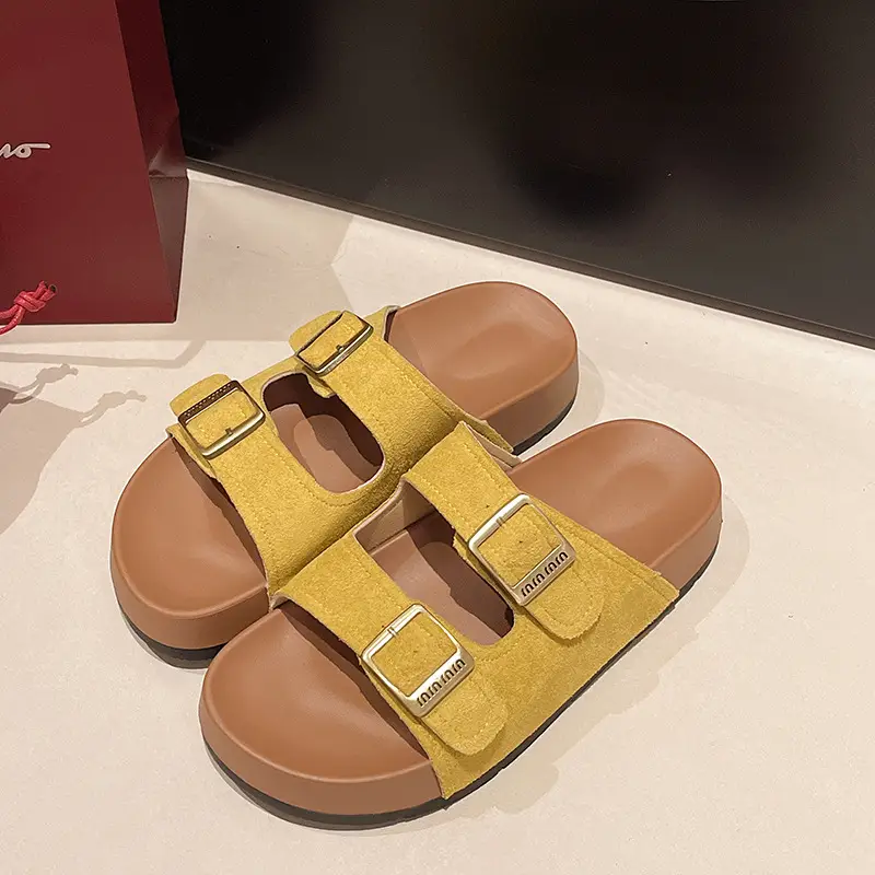 Birkenstock Sandals for Women's Summer Outer Wear 2025 New Thick-Soled Flip-Flops for Women's High-End Seaside Beach Sandals - Image 2