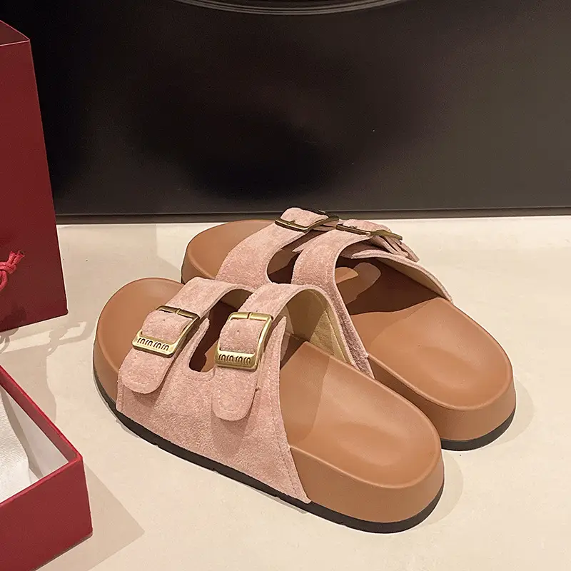 Birkenstock Sandals for Women's Summer Outer Wear 2025 New Thick-Soled Flip-Flops for Women's High-End Seaside Beach Sandals - Image 3