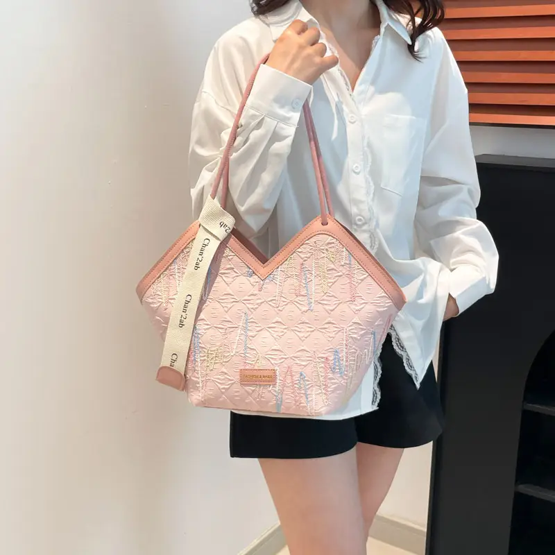 2025 White Embroidered Crossbody Bag for Women