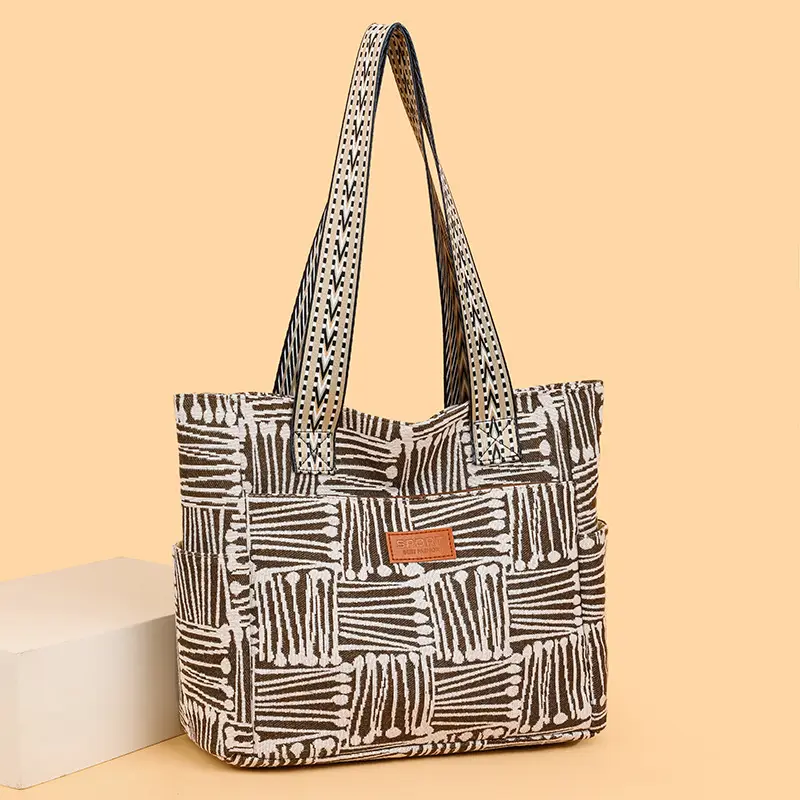 Women Striped Casual Shoulder Bag 2025 New