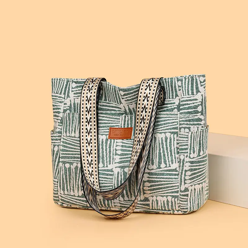 Women Striped Casual Shoulder Bag 2025 New